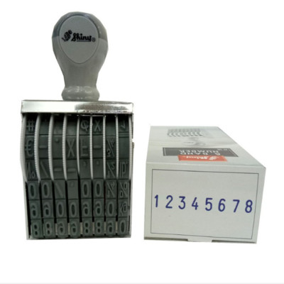 Dấu số xoay tay, chấm mực Shiny N-58 (8 Số, Chữ cao: 3mm) - Hàng nhập khẩu