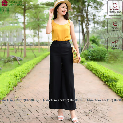 Quần ống rộng nữ Hiền Trần BOUTIQUE siêu xinh, mặc chân dài như siêu mẫu