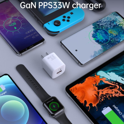 Combo Củ Sạc Điện Thoại Type C 33W PPS PD3.0 CHOETECH PD5006-W Và Cáp Type C to C 60W Dài 1.8M CC0005-S - Hàng Chính Hãng