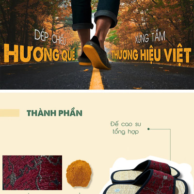 Dép chiếu đi trong nhà Hương Quế DCQ-76 thích hợp mang trong nhà, trong văn phòng