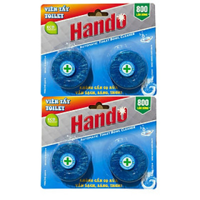 Bộ 2 vỉ 4 viên tẩy bồn cầu Hando RCB117