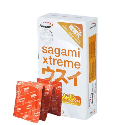 Bao cao su Sagami Superthin - Mỏng - Kiểu truyền thống - Hộp 10 chiếc