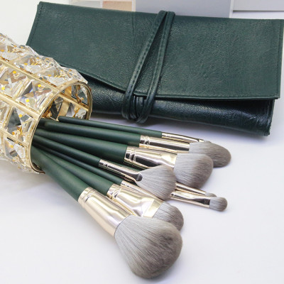 Bộ Cọ Makeup 14 Cây Cán Xanh Cao Cấp Lông Siêu Mịn Tiện Dụng Đầy Đủ Chức Năng Trang Điểm Cá Nhân Hiệu Quả DRU - Hàng Chính Hãng