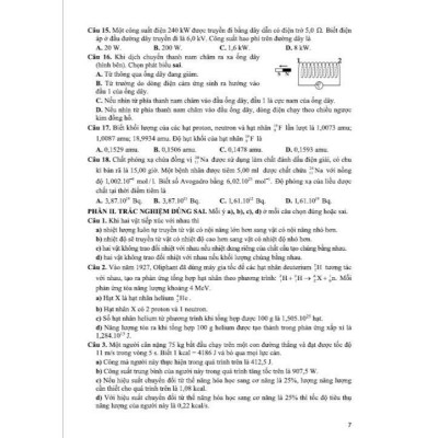 Sách - Bộ Đề Ôn Tập Thi Tốt Nghiệp THPT Môn Vật Lí - Thích Hợp Dùng Cho Các Kì Thi Đánh Giá Năng Lực - Hồng Ân
