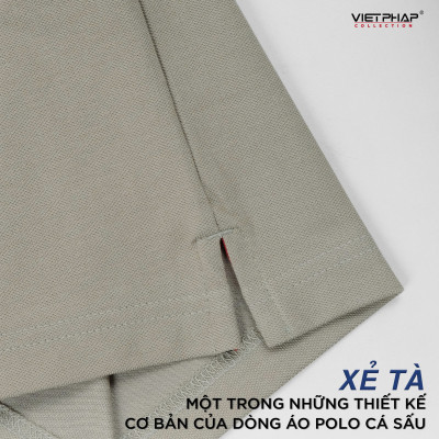 Áo Polo Nam VIỆT PHÁP Form Basic Chất liệu Cotton Pique co giãn thấm hút mồ hồi tốt 3403