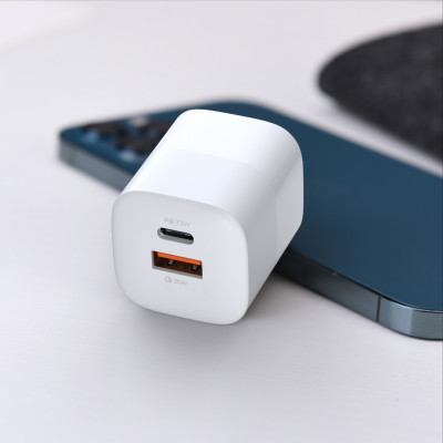 Combo Củ Sạc Điện Thoại Type C 33W PPS PD3.0 CHOETECH PD5006-W Và Cáp Type C to C 60W Dài 1.8M CC0005-S - Hàng Chính Hãng