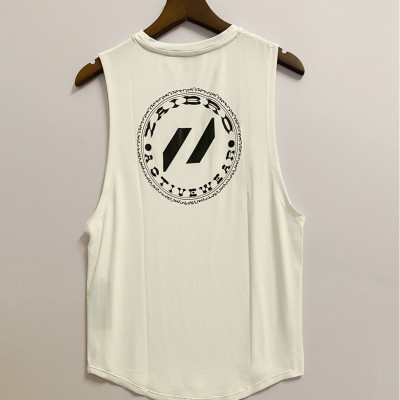 Áo ba lỗ thể thao Droparm muscle Tanktop trắng_ zaibro