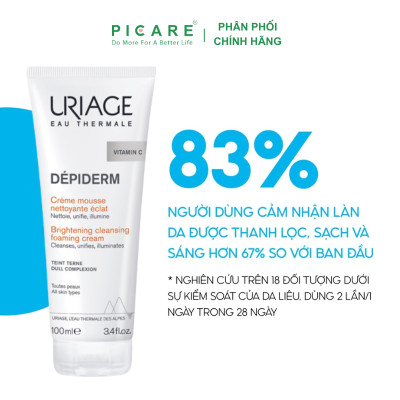 Sữa Rửa Mặt Tạo Bọt Dưỡng Sáng Da Uriage Depiderm White Mousse Nettoyante Eclaircissant (100ml)