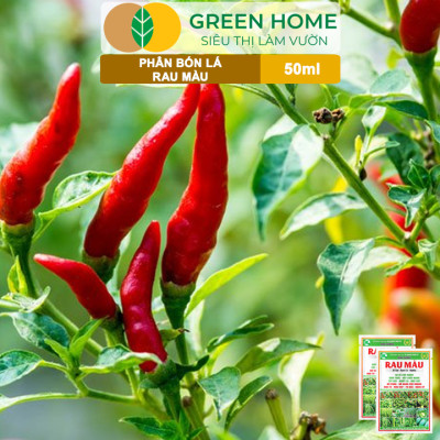 Phân Bón Vi Sinh Rau Màu Greenhome, Gói 50ml, Giúp Nảy chồi, Mướt lá, Mập cây, To quả, Nặng ký