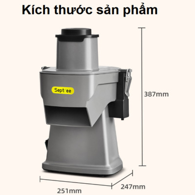 Máy thái rau củ quả đa năng, thái lát, thái sợi, thái hạt lựu. Thương hiệu Mỹ cao cấp Septree GJ807K. Hàng chính hãng