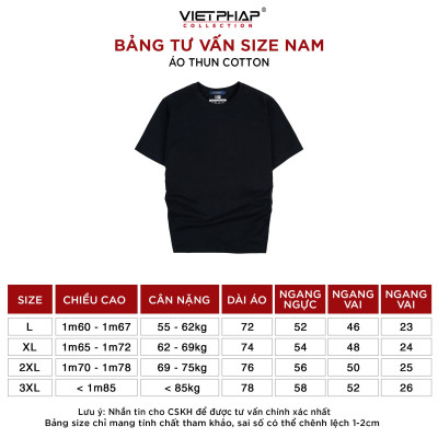 Áo Thun Nam VIỆT PHÁP Form Unisex Chất liệu Cotton co dãn thấm hút mồ hồi tốt 7802