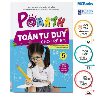 Sách - POMath Toán Tư Duy Cho Trẻ Em Từ 4 - 6 Tuổi - Tập 4, 5, 6 - Combo 3 Cuốn - MCBooks