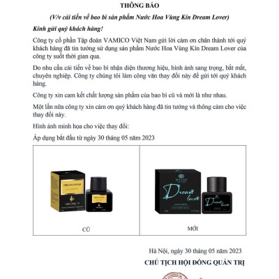 2 lọ Nước Hoa Cô bé Thương Hiệu Mychi (Dream lover) lưu hương 48h gợi cảm quyến rũ