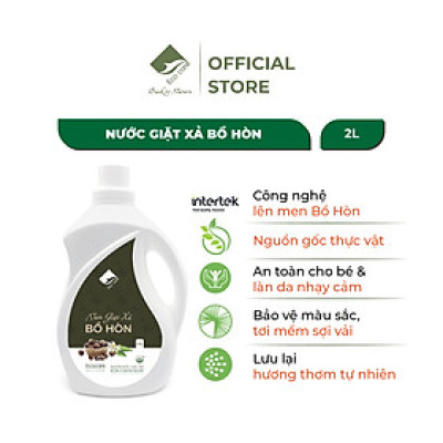 Nước giặt xả hữu cơ Bồ Hòn tinh dầu Hoa Bưởi chai 2000ml