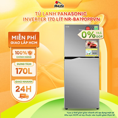 Tủ lạnh Panasonic Inverter 170 lít NR-BA190PPVN - Kháng khuẩn tinh thể bạc Ag+ - Hàng chính hãng