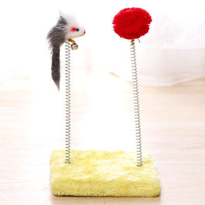 Đồ chơi bàn bông thú nhún cho mèo nhỏ - genyo pet toy 209 ( màu giao ngẫu nhiên )