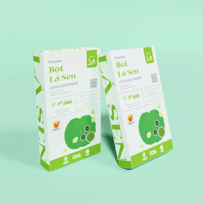 Bột Lá Sen Sấy Lạnh Nguyên Chất Hộp 30g - Ngủ ngon, giảm mỡ máu, giảm cân, mát gan, mờ nám, tàn nhang, đẹp da