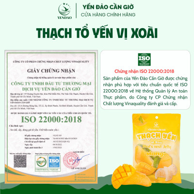 Yến Đảo - Thạch Tổ Yến Vị Xoài Hương Vị Trái Cây Tươi Ngon, Dinh Dưỡng Cho Cả Gia Đình