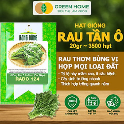 Hạt Giống Rau Tần Ô Greenhome, Gói 20g~3500 hạt, Cải Cúc Dễ Trồng, Thu Hoạch Nhanh R02