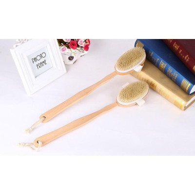 Bàn chải da khô và ướt chính hãng 100% (Tẩy tế bào chết - Massage - Cán dài tháo rời 40cm) MASA1009