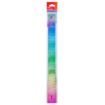 Thước Kẻ Màu Cực Quang 30 cm - Deli EH654