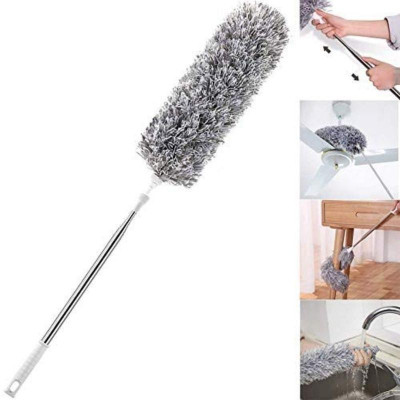 Chổi Lông Quét Trần Nhà Quét Bụi Mạng Nhện Trên Cao Uấn Dẻo Đồ Dài Co Giãn Lên Đến 2,8m Cán Inox Xoay 360