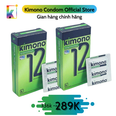 Combo 2 Hộp Bao Cao Su Kimono Green 0.03mm – Siêu Mỏng, Kéo Dài Thời Gian - Loại 12 bao/hộp