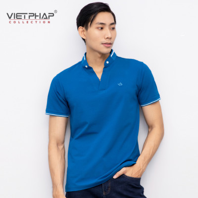 Áo Polo Nam VIỆT PHÁP Form Luxury - Thun 4 Chiều Trơn , lịch lãm, sang trọng 9634
