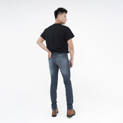Quần Jeans Nam Cao Cấp HUNTER X-RAYS Form Slimfit Thun Màu Xanh Đậm Phủ Dơ Bụi D27