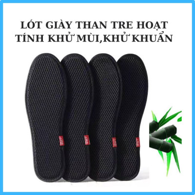 Lót giày cho nam và nữ khử mùi sợi tre, thơm tự nhiên khử mùi hôi hiệu quả , vải lưới đàn hồi thông hơi thoáng khí giúp bảo vệ bàn chân , giữ chân sạch sẽ và khô ráo nhỏ gọn tiện lợi