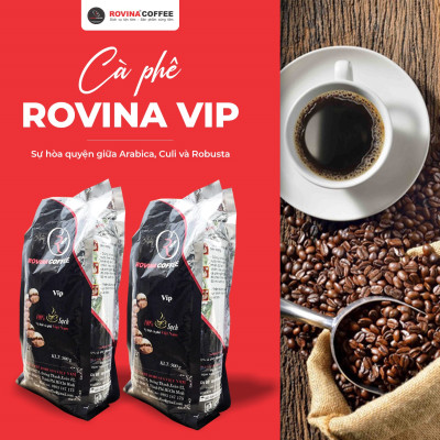 Cà Phê Rovina Vip - Pha Máy - Gói 500gr ( Nguyên Hạt) Mùi Thơm Quyến Rũ, Đậm Mang Lại Những Tách Cà Phê Tuyệt Hảo