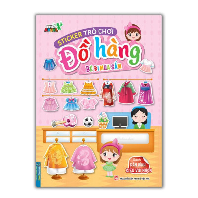 Sách - Sticker Trò Chơi Đồ Hàng - Bé Trải Nghiệm Ẩm Thực + Bé Đi Mua Sắm - Combo 2 Cuốn - Minh Thắng