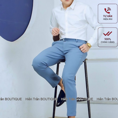 Quần âu nam công sở Hiền Trần BOUTIQUE, quần tây nam kiểu dáng Hàn Quốc, vải mềm chống nhăn phong cách lịch lãm