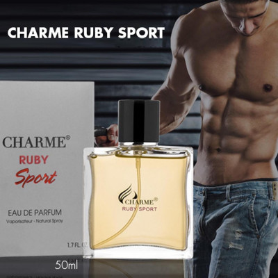 Nước hoa nam thơm lâu, Charme Ruby Sport, nam tính, năng động đầy cuốn hút, đúng chất quý ông, 50ml