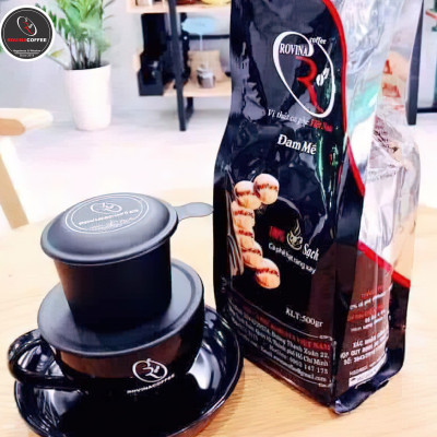 Cà Phê Rovina Đam Mê- Pha Phin - Gói 500gr Mùi Thơm Quyến Rũ, Đậm Đà Mang Lại Những Tách Cà Phê Tuyệt Hảo Thương Hiệu Rovina Coffee