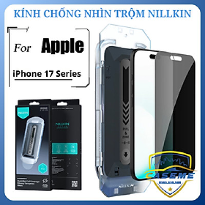 Kính cường lực chống nhìn trộm Nillkin dành cho iPhone 17, iPhone Air, iPhone 17 Pro, iPhone 17 Pro Max kèm khung trợ dán - Hàng chính hãng