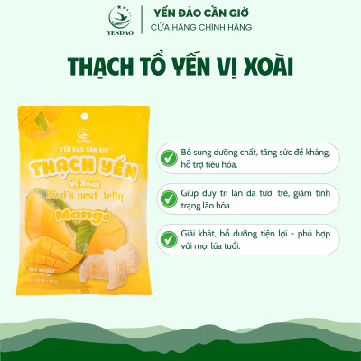 Yến Đảo - Thạch Tổ Yến Vị Xoài Hương Vị Trái Cây Tươi Ngon, Dinh Dưỡng Cho Cả Gia Đình