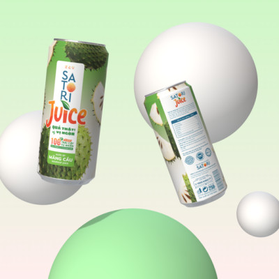 Combo 2 pack 2 vị nước ép trái cây Satori Juice Me + Mãng cầu - 250ml
