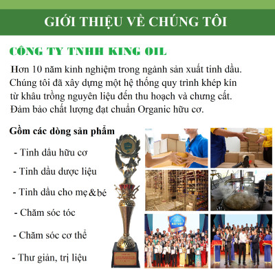 Tinh dầu Gừng 50ml nguyên chất từ thiên nhiên, Thơm Phòng, Khử Mùi, Kháng Khuẩn, Đuổi Muỗi - KingOil