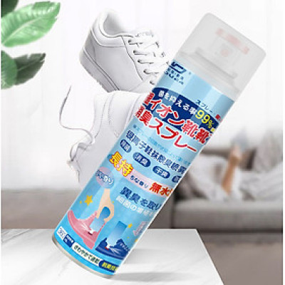 Combo Bàn Chải Vệ Sinh Giày Đa Năng Có Ngăn Đựng Xà Phòng kèm Chai xịt khử mùi chống khuẩn giày