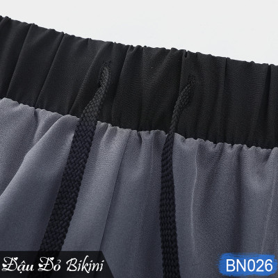 Quần bơi nam 2 lớp cao cấp, phong cách boxer ống ngắn rộng rãi, họa tiết da cá nam tính, lớp trong thun bơi co giãn, lớp ngoài trượt nước dày dặn nhanh khô | BN026