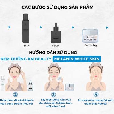 Kem Dưỡng Trắng Ngừa Nám MELANIN WHITE SKIN KN Beauty 10G