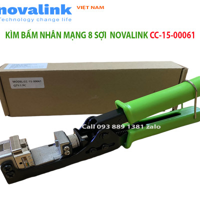 Kìm bấm nhân mạng 8 sợi Novalink CC-15-00061, bấm 1 lần 8 sợi dây mạng cùng lúc, dùng cho nhân mạng Commscope, hàng nhập khẩu chính hãng