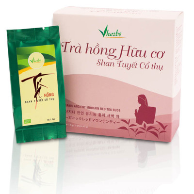Combo 3 hộp Trà Xanh + Hồng + Đen Hữu Cơ shan tuyết cổ thụ (Trà Búp)