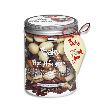 Quà Tặng Oaky - Combo Hạt Dinh Dưỡng Cao Cấp - ÓC CHÓ ĐỎ, HẠNH NHÂN, HẠT HỖN HỢP - Tặng Túi Giấy