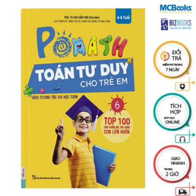 Sách - POMath Toán Tư Duy Cho Trẻ Em Từ 4 - 6 Tuổi - Tập 4, 5, 6 - Combo 3 Cuốn - MCBooks