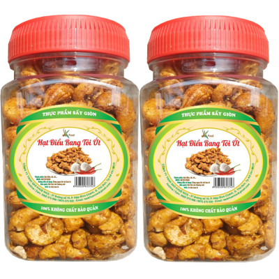 COMBO 4 HŨ HẠT ĐIỀU RANG TỎI ỚT HIỆU SKFOOD- MỖI HŨ 200g
