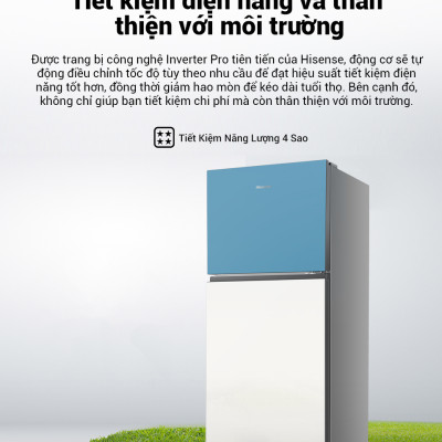 Tủ lạnh Hisense Inverter Pro 424L RT549N4EW-MBU tiết kiệm điện năng, bảo hành 3 năm - HÀNG CHÍNH HÃNG