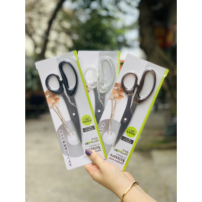 Kéo văn phòng Echo Metal 18cm, lưỡi kéo bằng thép không gỉ, sắc bén và bền bỉ - nội địa Nhật Bản