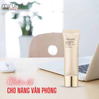 Kem BB 6in1 Mirum làm trắng da, chống lão hoá, dưỡng ẩm, chống tia UV, Lót và nền 50g Mirum Multi Protection BB cream SPF30/PA++